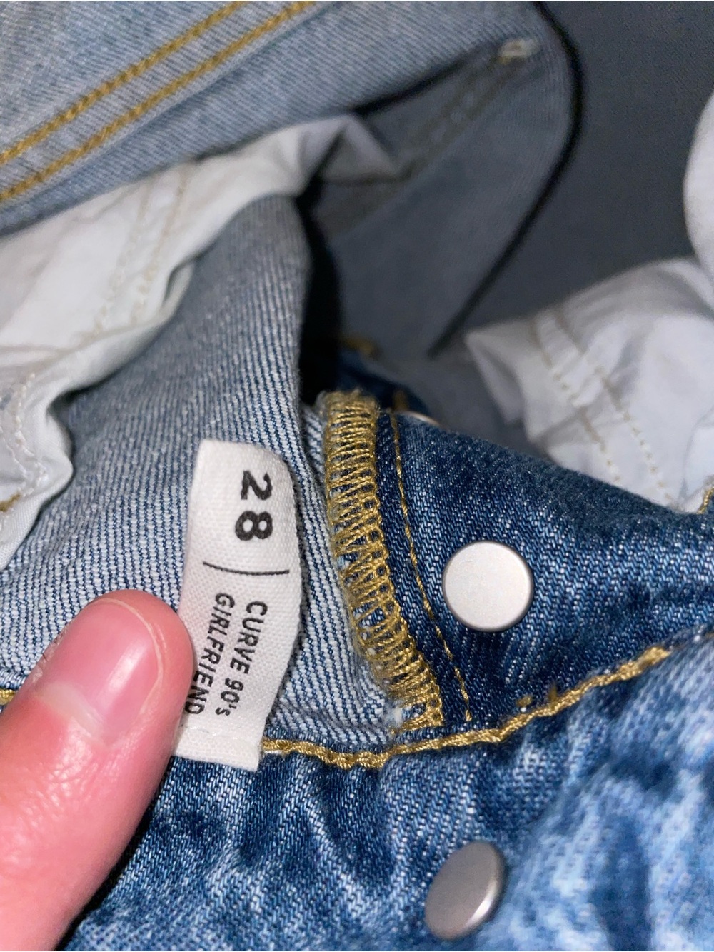PacSun Light Blue Distressed High-Waist Jean Shorts - Picture 3 of 4